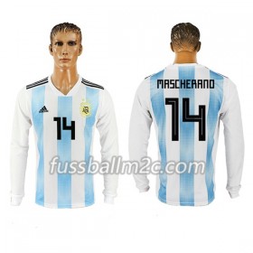 Fußballtrikots Argentinien Mascherano 14 Heim Trikotsatz WM 2018 Langarm